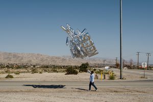 Exhibition view: Héctor Zamora, _Chimera_, Desert X 2023, Coachella Valley (4 March–7 May 2023). Courtesy the artist and Desert X. Photo: Lance Gerber.